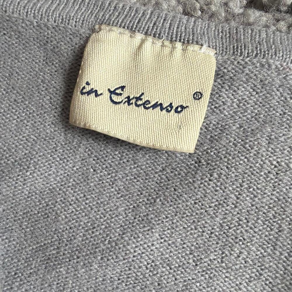 Euro brand in extenso grey floral embroidered knit tank top - Picture 3 of 4
